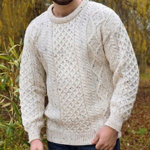 Aran Crafts - ARAN LIGHTWEIGHT SWEATER C1347 100% Pure New Wool